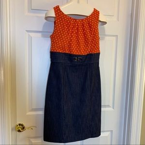 c b established 1962 Denim and Orange Dress Size 6